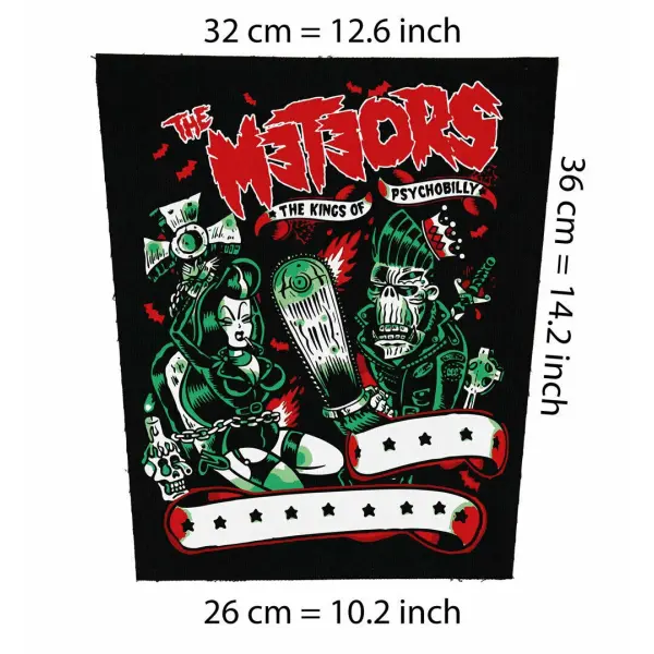 The Meteors The Kings of Psychobilly Back Patch - Psychobilly