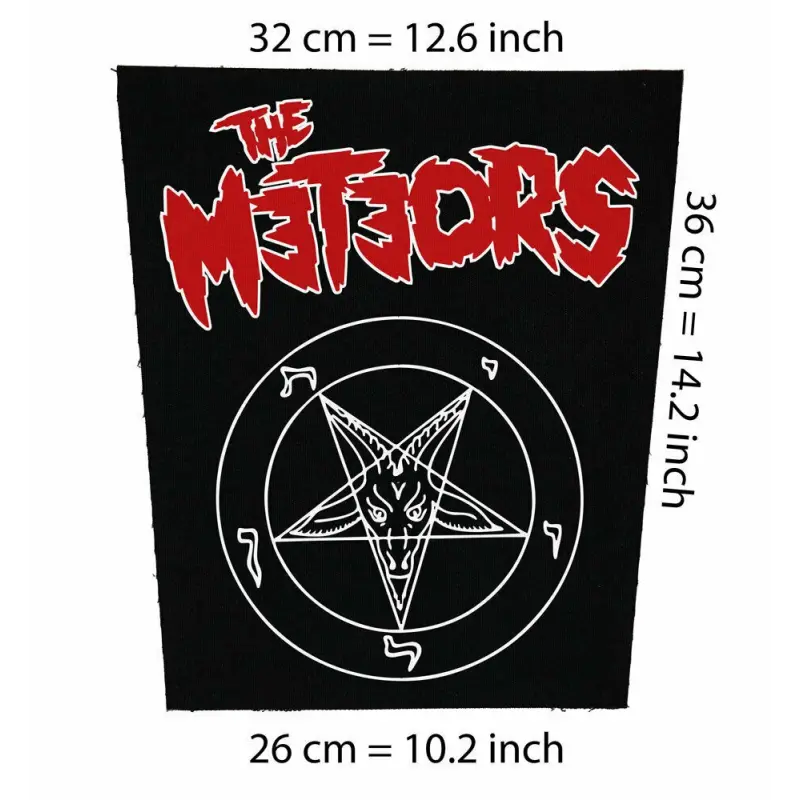 The Meteors Pentagram Psychobilly Back Patch