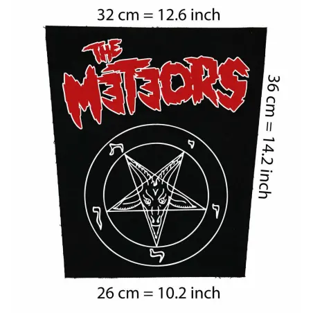 The Meteors Pentagram Psychobilly Back Patch