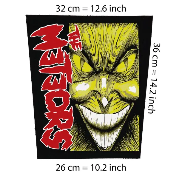 The Meteors Evil Face Back Patch - Psychobilly Punk