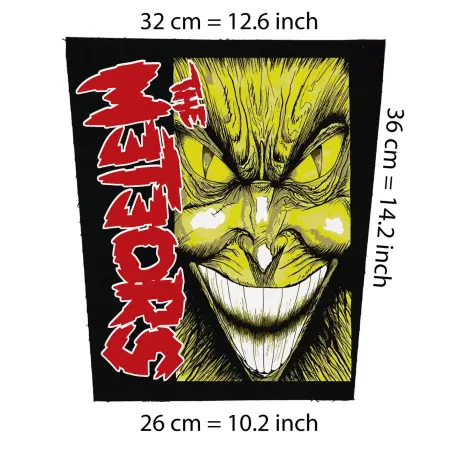 The Meteors Evil Face Back Patch - Psychobilly Punk