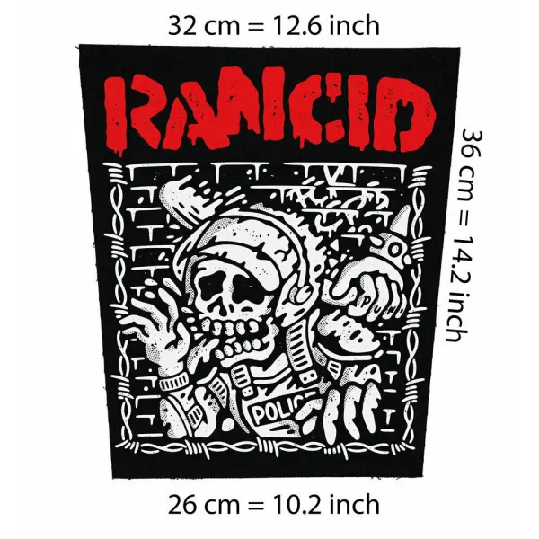 Rancid Back Patch - Punk Rock Music