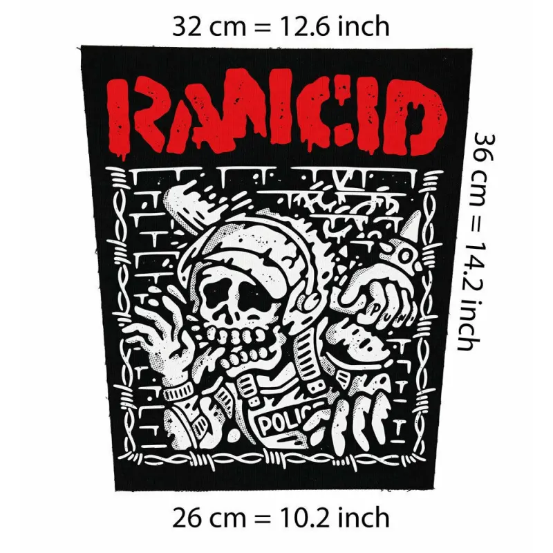 Rancid Back Patch - Punk Rock Music