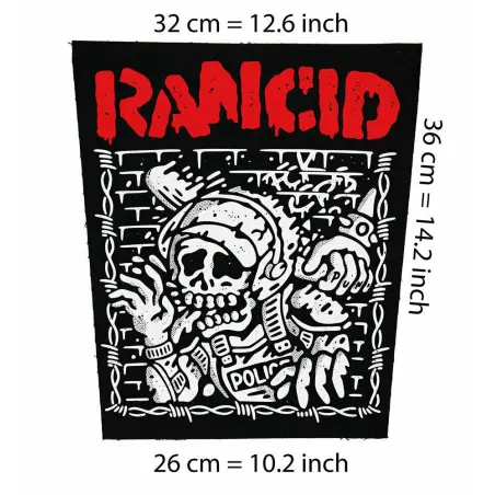 Rancid Back Patch - Punk Rock Music