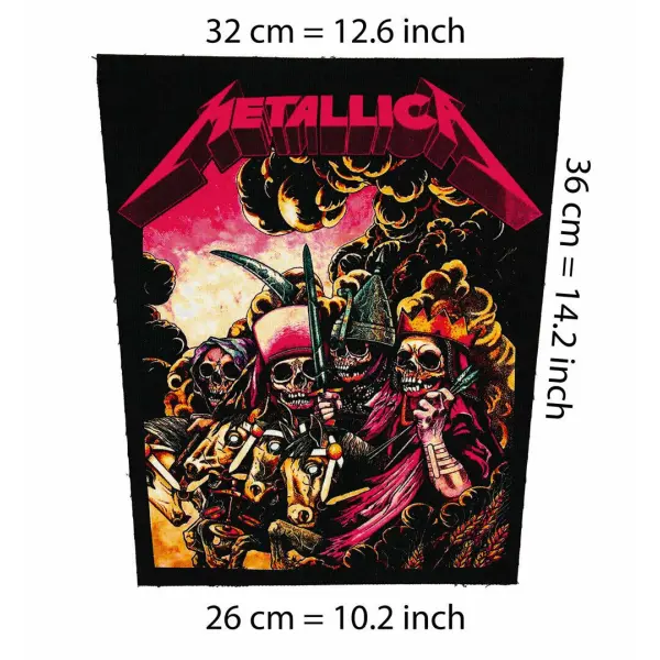 Metallica horses Big Back Patch - Heavy Metal Band