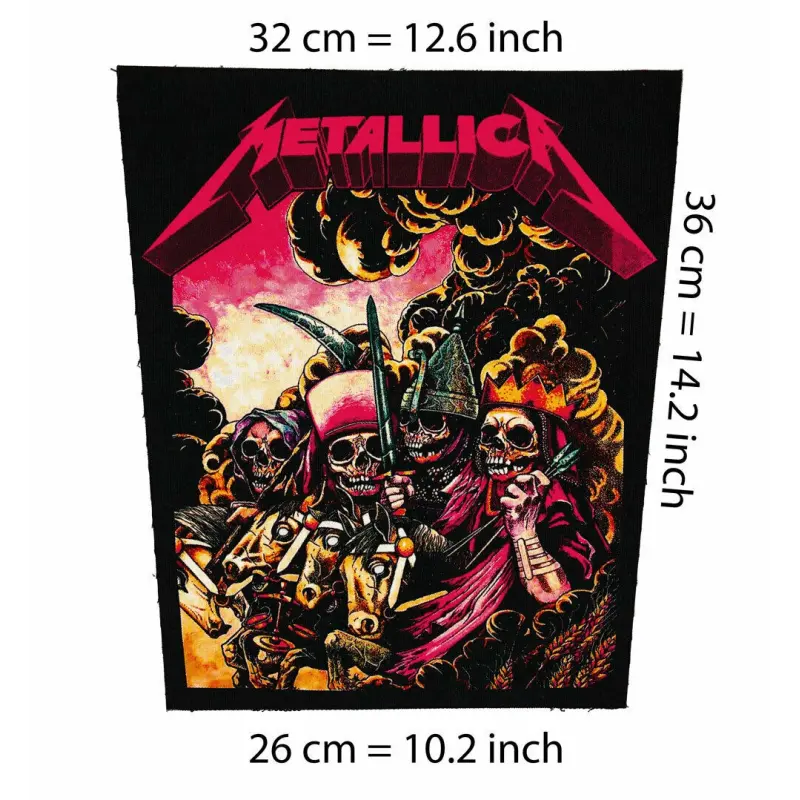 Metallica horses Big Back Patch - Heavy Metal Band