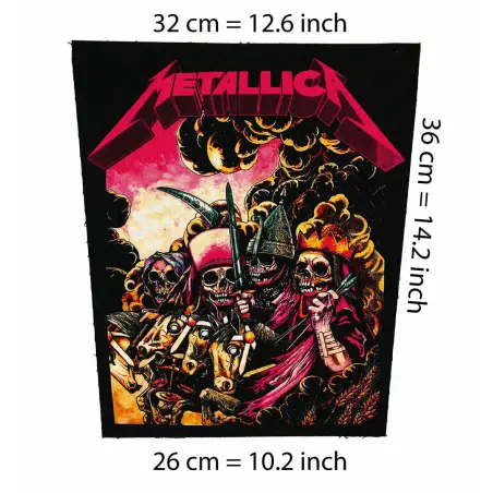 Metallica horses Big Back Patch - Heavy Metal Band