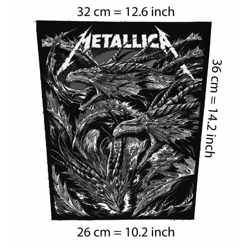Metallica Dragons Big back patch Motorhead,Guns n Roses,Exsodus,Overkill,AC/DC