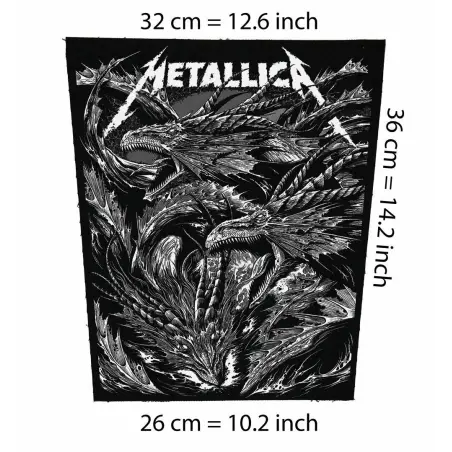 Metallica Dragons Big back patch Motorhead,Guns n Roses,Exsodus,Overkill,AC/DC