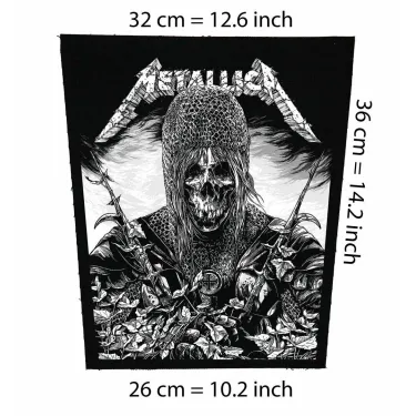Metallica Warrior Big back patch Motorhead,Guns n Roses,Exsodus,Overkill,AC/DC,Iron Maiden BackPatch, Custom Patch, Photo P