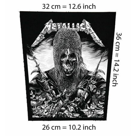 Metallica Warrior Big back patch Motorhead,Guns n Roses,Exsodus,Overkill,AC/DC,Iron Maiden BackPatch, Custom Patch, Photo P