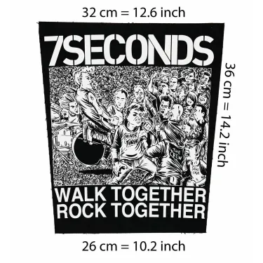 7 SECONDS Backpatch pma Sick of it all NYHC Agnostic Front Madball judge HC punk BackPatch, Custom Patch, Photo P