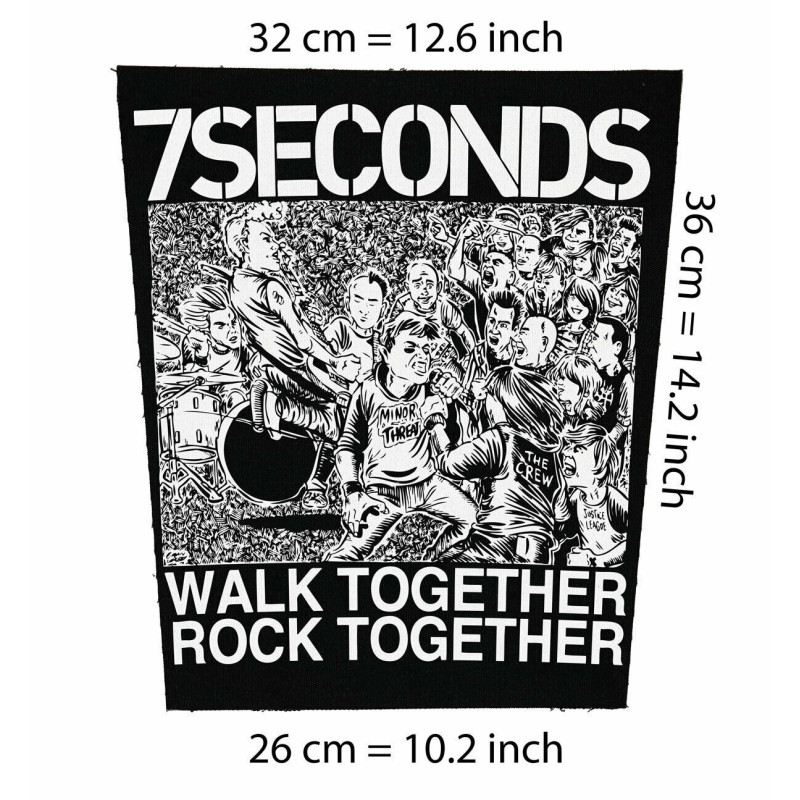 7 SECONDS Backpatch pma Sick of it all NYHC Agnostic Front Madball judge HC punk BackPatch, Custom Patch, Photo P