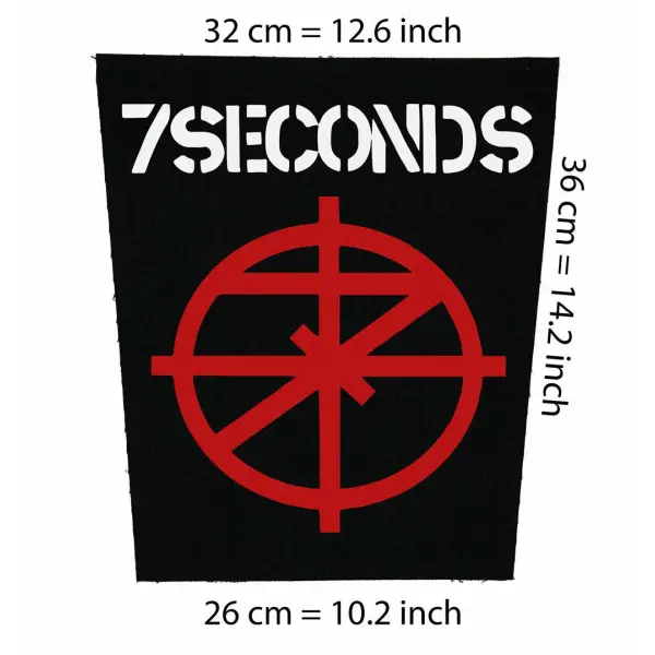 7 Seconds Logo Back Patch - Punk Rock Music