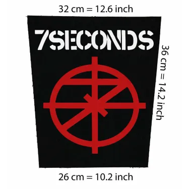 Back patch 7 SECONDS logo Backpatch pma Sick of it all NYHC Agnostic Front Madball judge HC punk 100% Canvas BackPatch, Custom P
