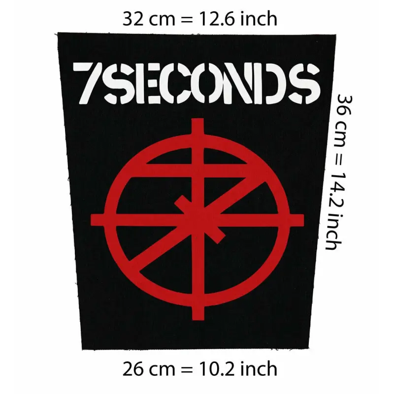 7 Seconds Logo Back Patch - Punk Rock Music