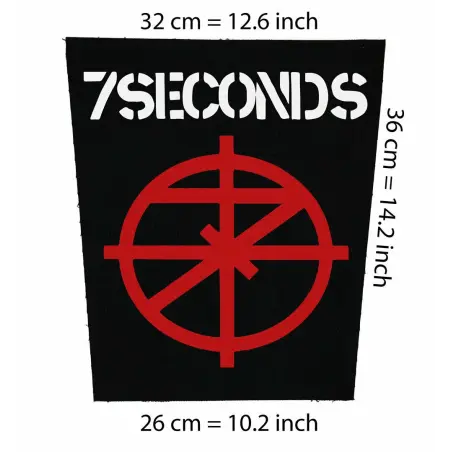 7 Seconds Logo Back Patch - Punk Rock Music