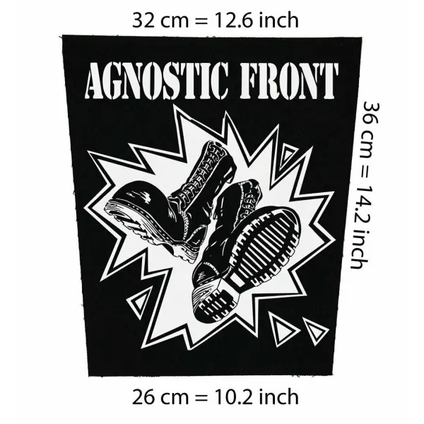 Back patch Agnostic Front Backpatch pma Sick of it all NYHC Madball judge HC punk Slapshot NB back patch 100% Canvas