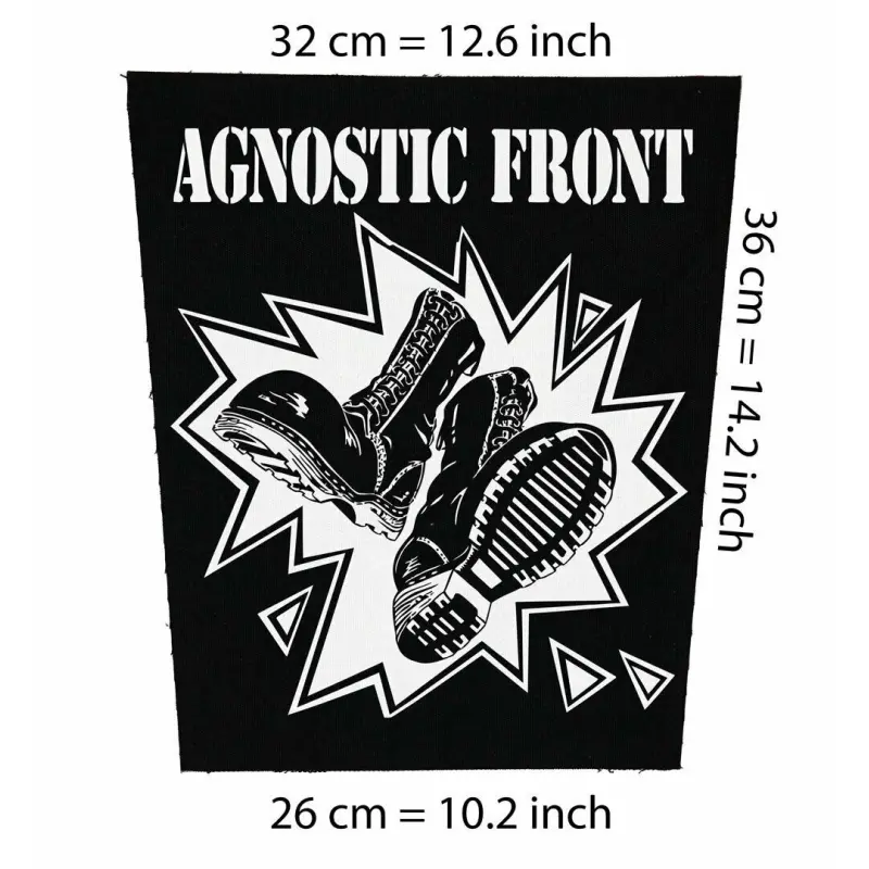 Back patch Agnostic Front Backpatch pma Sick of it all NYHC Madball judge HC punk Slapshot NB back patch 100% Canvas