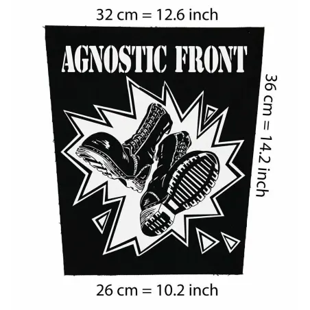 Back patch Agnostic Front Backpatch pma Sick of it all NYHC Madball judge HC punk Slapshot NB back patch 100% Canvas