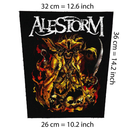 Back patch Alestorm Big backpatch Blind Guardian,Sabaton,DragonForce,Helloween,Running Wild back patch 100% Canvas