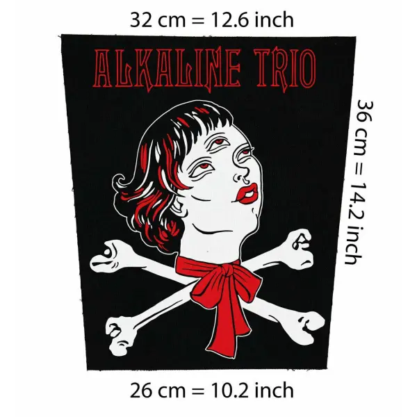 Back patch Alkaline Trio Big back patch 100% Canvas,punk,ska,Rancid,Bad Religion, Green Day