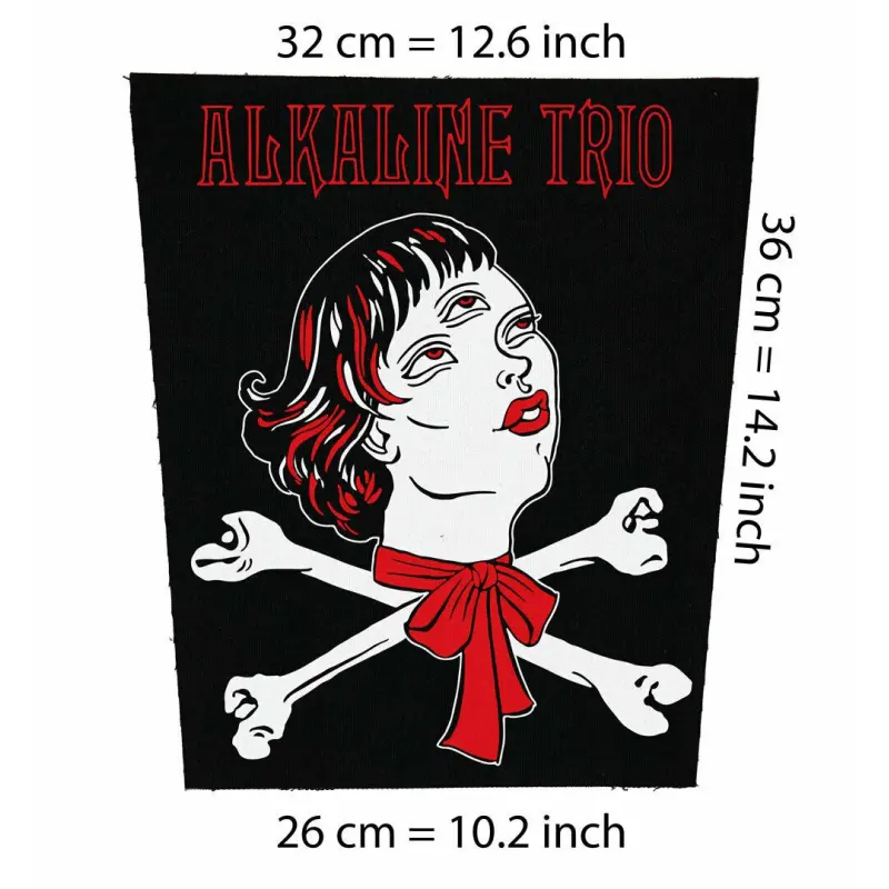 Back patch Alkaline Trio Big back patch 100% Canvas,punk,ska,Rancid,Bad Religion, Green Day