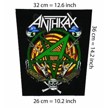 Back patch Anthrax - Caught in a mosh Big back patch,slayer,metallica,dri,skateboarding,thr,back patch 100% Canvas
