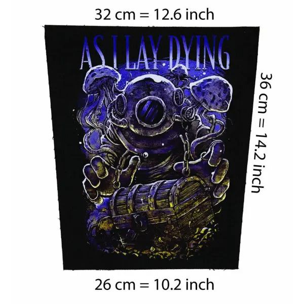 Back patch As I Lay Dying Big back patch metalcore,Himsa, Shadows Fall, The Black Dahlia Mu,back patch 100% Canvas