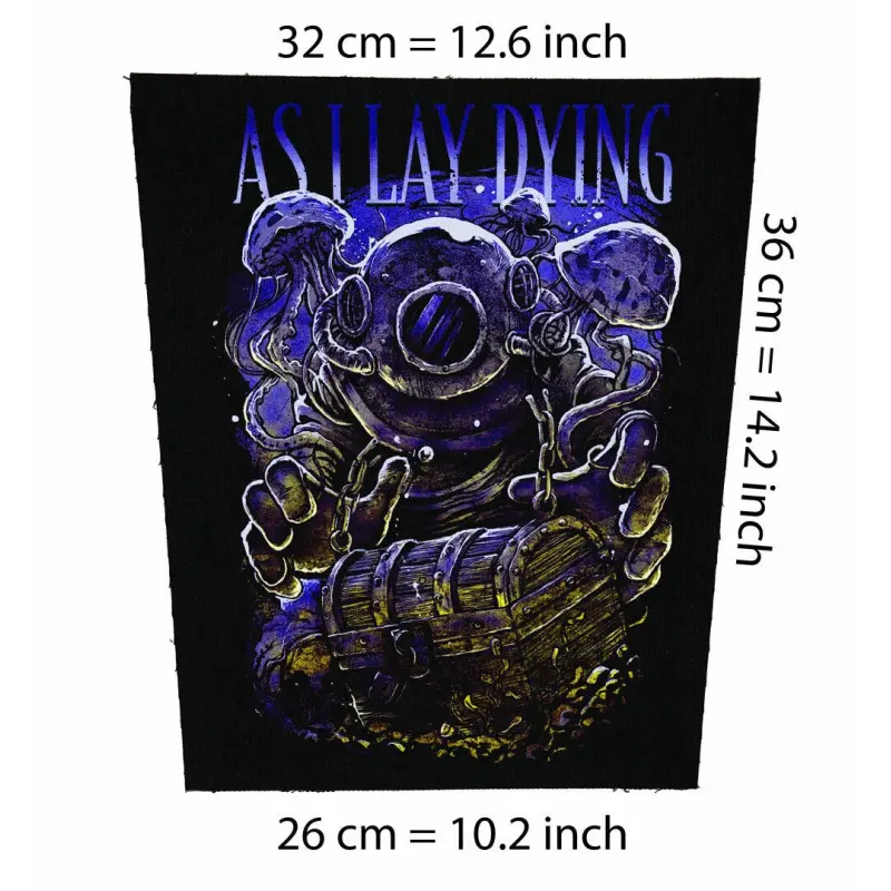 Back patch As I Lay Dying Big back patch metalcore,Himsa, Shadows Fall, The Black Dahlia Mu,back patch 100% Canvas