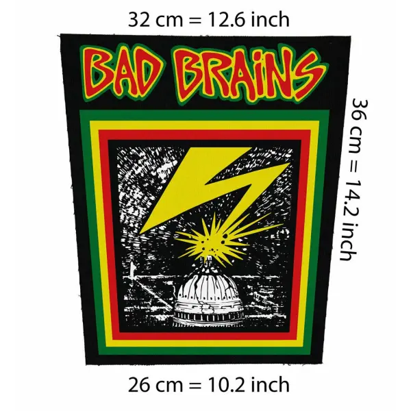 Back patch Bad Brains Big back patch 100% Canvas,punk,hardcore,Sick of it all,Agnostic Fron