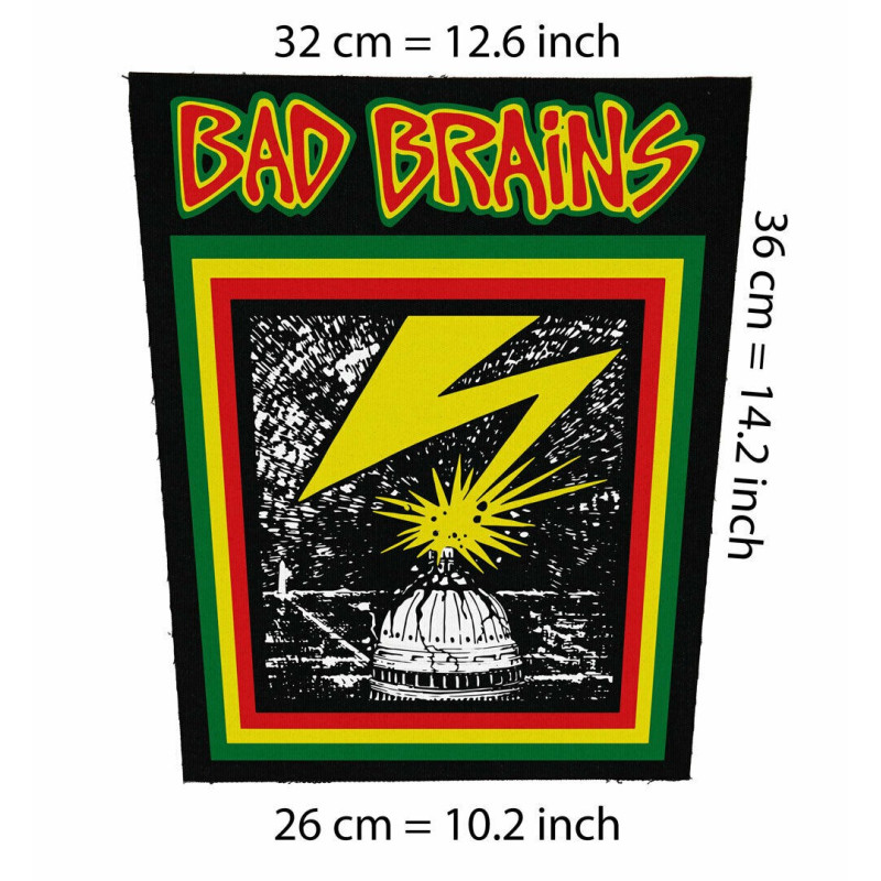 Back patch Bad Brains Big back patch 100% Canvas,punk,hardcore,Sick of it all,Agnostic Fron