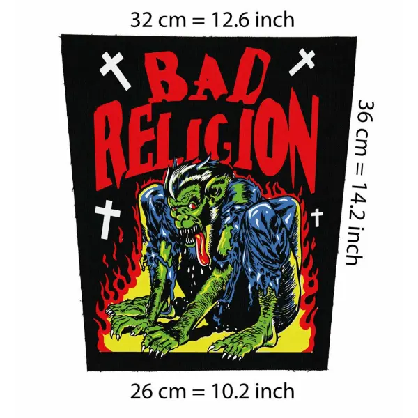 Back patch Bad religion Back Patch Descendents pma punk Rancid All Black Flag Only crime back patch 100% Canvas