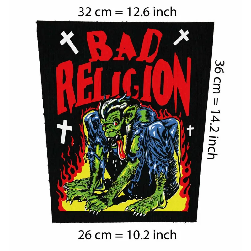 Back patch Bad religion Back Patch Descendents pma punk Rancid All Black Flag Only crime back patch 100% Canvas