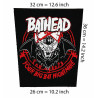 Back patch Bathead your big bat nightmare Big Backpatch Mad Sin Demented Are go Psychobilly, back patch 100% Canvas