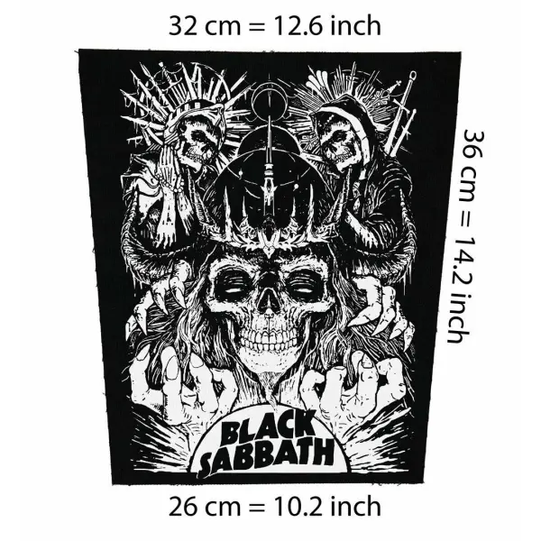 Back patch Black Sabbath 2 Big Backpatch Deep Purple,Rainbow,Dio,Blue Murder,Heaven & Hell,Back patch 100% Canvas