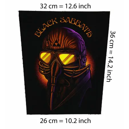 Back patch Black Sabbath Big back patch,Motorhead,Guns n Roses,Metallica,Exsodus,Overkill,L,Back patch 100% Canvas