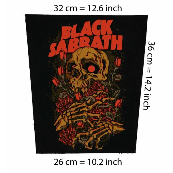 Back patch Black Sabbath Big Backpatch Deep Purple,Rainbow,Dio,Blue Murder,Heaven & Hell,Back patch 100% Canvas