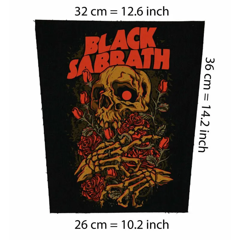Back patch Black Sabbath Big Backpatch Deep Purple,Rainbow,Dio,Blue Murder,Heaven & Hell,Back patch 100% Canvas
