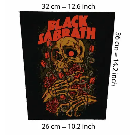 Back patch Black Sabbath Big Backpatch Deep Purple,Rainbow,Dio,Blue Murder,Heaven & Hell,Back patch 100% Canvas
