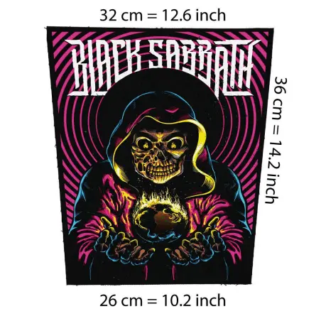 Back patch Black Sabbath Earth Big backpatch Led Zepellin,Pink Floyd,Motley crue,Poison,Back patch 100% Canvas