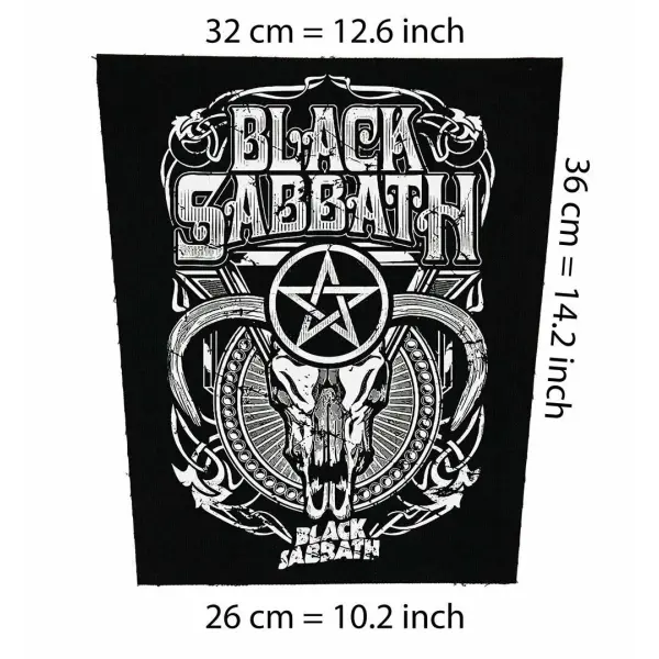 Back patch Black Sabbath skul Big Back patch Deep Purple,Rainbow,Dio,Blue Murder,HeavenHell,Back patch 100% Canvas