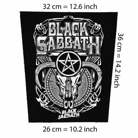 Back patch Black Sabbath skul Big Back patch Deep Purple,Rainbow,Dio,Blue Murder,HeavenHell,Back patch 100% Canvas