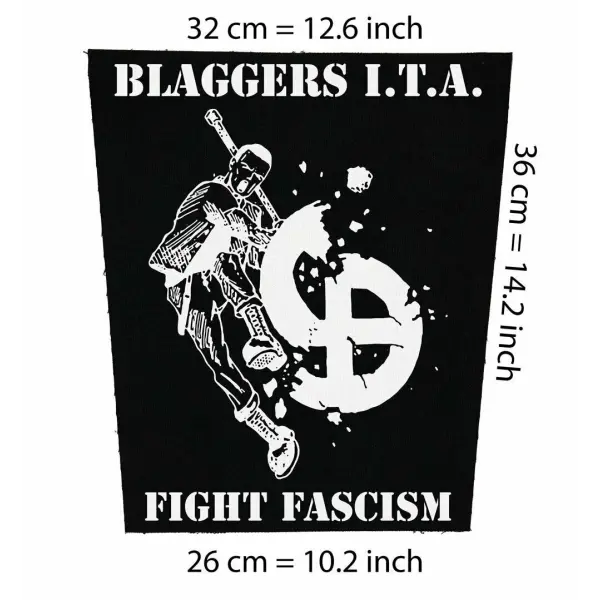 Back patch Blaggers ITA Big Backpatch Canvas,oi punk,Subhumans,Chumbawamba,Complete Control,Back patch 100% Canvas
