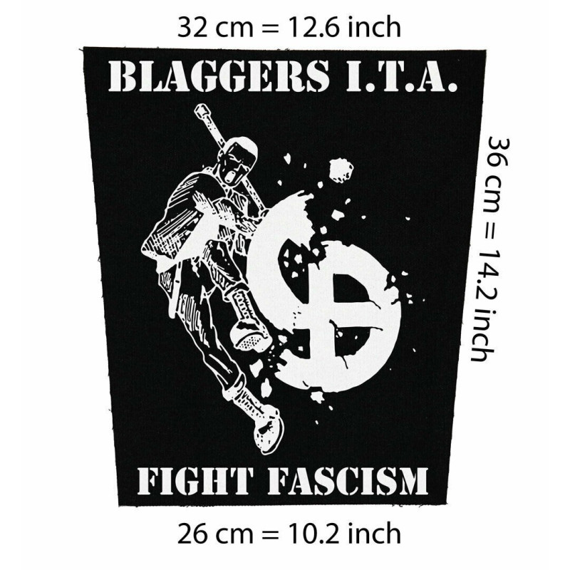 Back patch Blaggers ITA Big Backpatch Canvas,oi punk,Subhumans,Chumbawamba,Complete Control,Back patch 100% Canvas