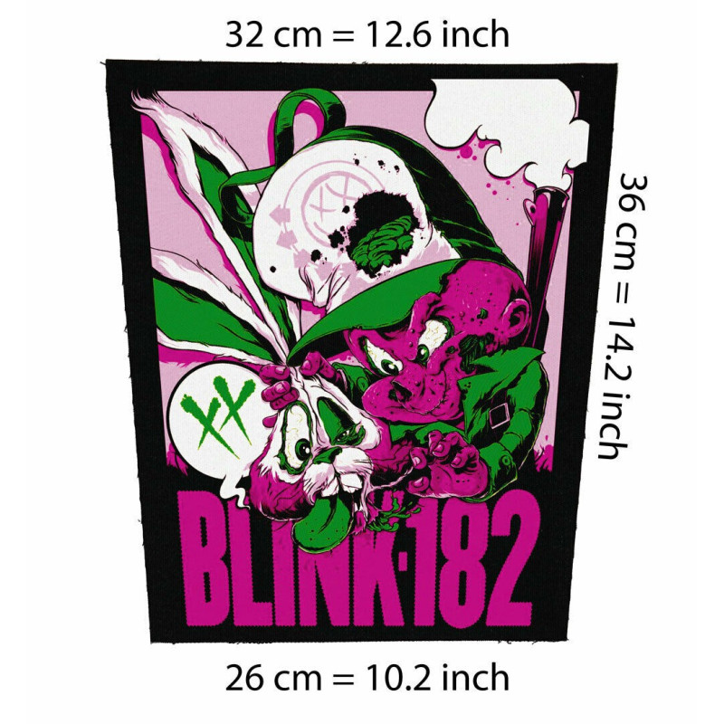 Back patch Blink 182 Big back patch punk,Rancid,Green day,NOFX,Descendents,Good Ridance,No,Back patch 100% Canvas