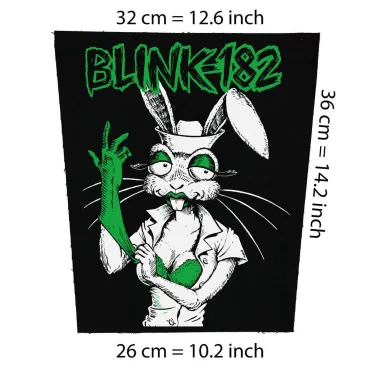Back patch Blink 182 Rabbit Big back patch Green day,NOFX,Descendents,Good Ridance,No use f,Back patch 100% Canvas