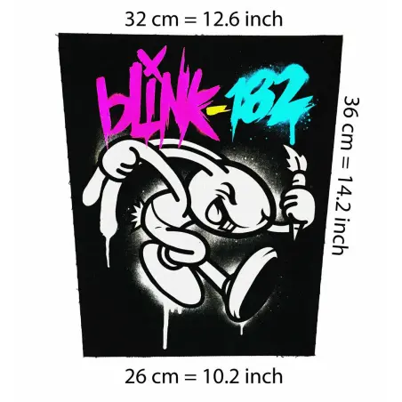 Back patch Blink 182 Rabbit Big back patch punk,Rancid,Green day,NOFX,Descendents,Good Rida,Back patch 100% Canvas
