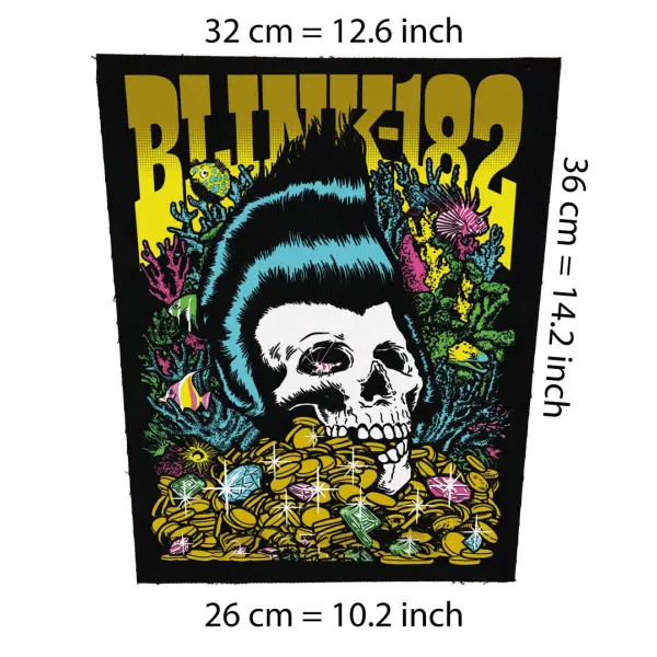 Back patch Blink 182 Vegas Big back patch Green day,NOFX,Descendents,Good Ridance,No use f,Back patch 100% Canvas