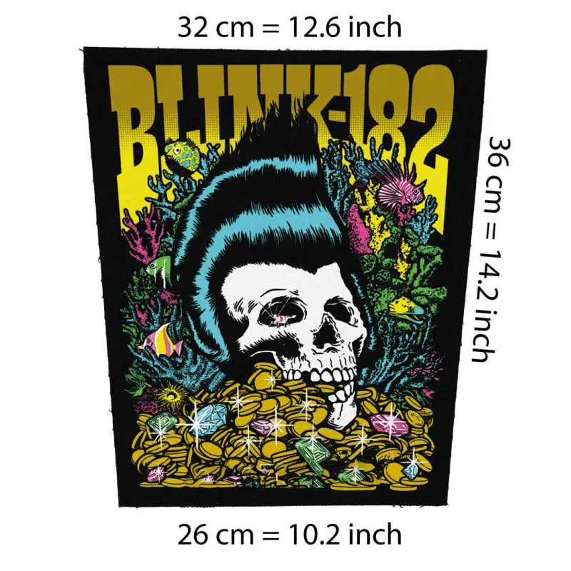 Back patch Blink 182 Vegas Big back patch Green day,NOFX,Descendents,Good Ridance,No use f,Back patch 100% Canvas
